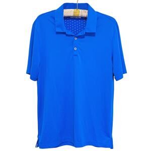 Adidas Mens ClimaChill Golf Polo Shirt Medium Blue Performance Casual Athletic